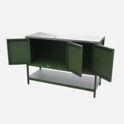 sweeek Modulo cucina da esterno in acciaio 3 ante e 1 ripiano, 120cm