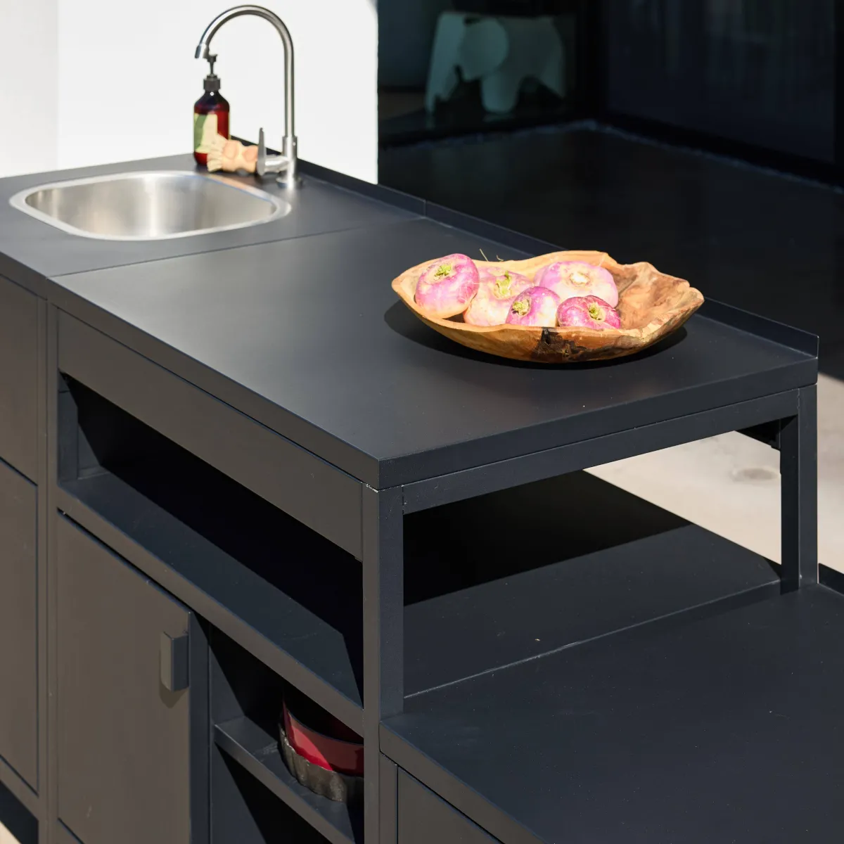 sweeek Modulo cucina da esterno in acciaio, 3 moduli