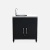 sweeek Modulo cucina da esterno in acciaio con lavello, 80cm