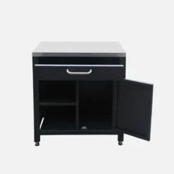 sweeek Modulo cucina da esterno in acciaio con 1 cassetto e 1 anta, 80cm