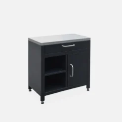 sweeek Modulo cucina da esterno in acciaio con 1 cassetto e 1 anta, 80cm