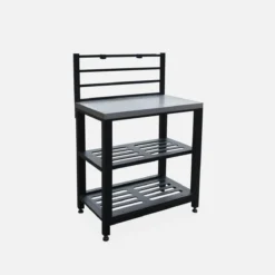sweeek Modulo cucina da esterno in acciaio 2 ripiani, 80cm