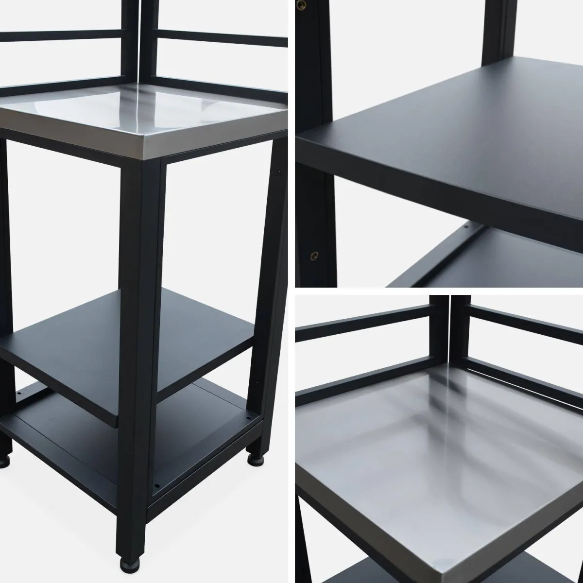 sweeek Modulo cucina da esterno in acciaio 2 ripiani, 48.5cm