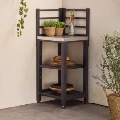 sweeek Modulo cucina da esterno in acciaio 2 ripiani, 48.5cm