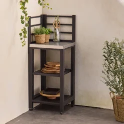 sweeek Modulo cucina da esterno in acciaio 2 ripiani, 48.5cm