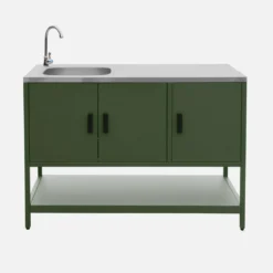 sweeek Modulo cucina da esterno in acciaio inossidabile, 3 moduli