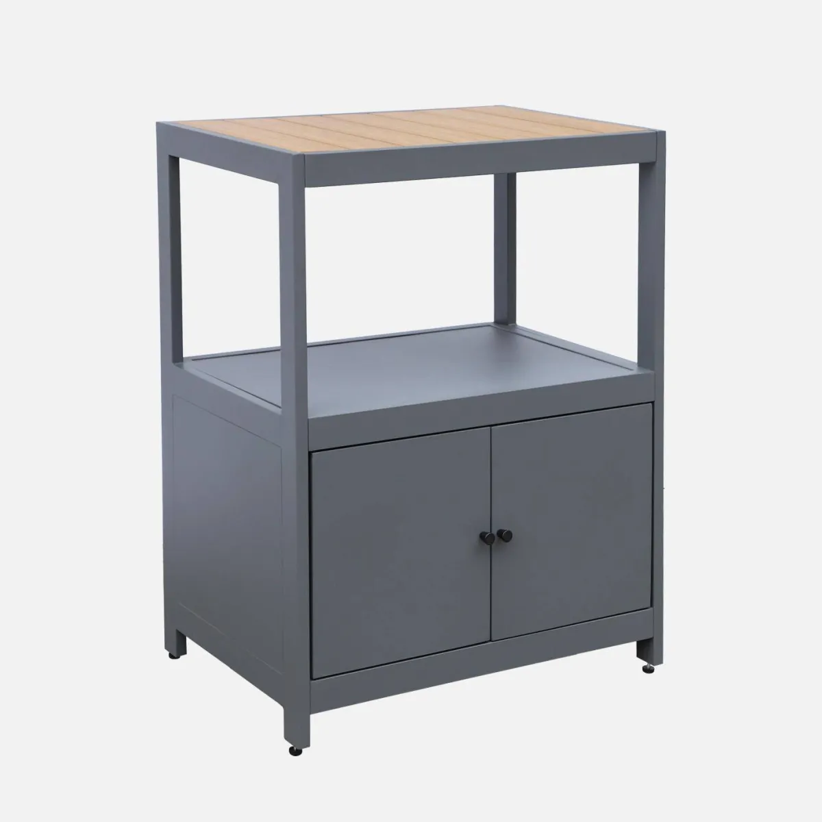 sweeek Modulo cucina da esterno in alluminio e polywood a 2 ante