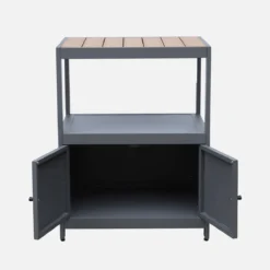 sweeek Modulo cucina da esterno in alluminio e polywood a 2 ante