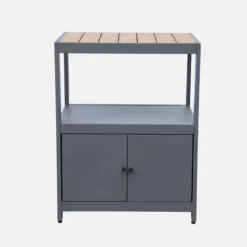 sweeek Modulo cucina da esterno in alluminio e polywood a 2 ante