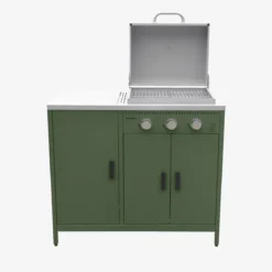 sweeek Modulo cucina da esterno in metallo con barbecue a gas a 3 bruciatori