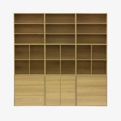 Modulo di stoccaggio decorativo in legno 3 cassetti