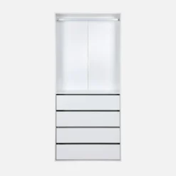sweeek Modulo guardaroba con 4 cassetti e 1 spazio appendiabiti