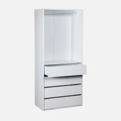 sweeek Modulo guardaroba con 4 cassetti e 1 spazio appendiabiti
