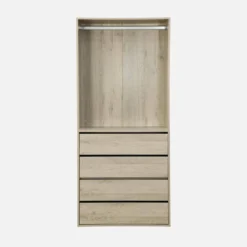 Modulo guardaroba con 4 cassetti e 1 spazio appendiabiti