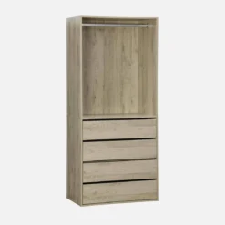 Modulo guardaroba con 4 cassetti e 1 spazio appendiabiti