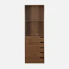 sweeek Modulo guardaroba decorazione legno 5 cassetti 2 ripiani