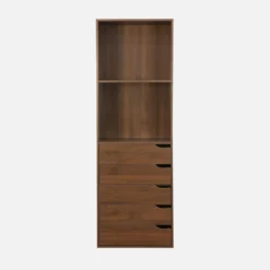 sweeek Modulo guardaroba decorazione legno 5 cassetti 2 ripiani