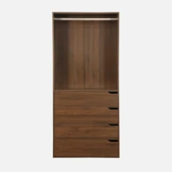 sweeek Modulo guardaroba decorazione legno 4 cassetti 1 appendiabiti