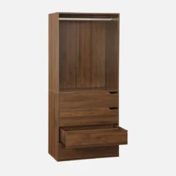 sweeek Modulo guardaroba decorazione legno 4 cassetti 1 appendiabiti