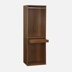sweeek Modulo guardaroba effetto legno con appendiabiti e portapantaloni