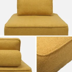 Modulo per divano modulare in tessuto bouclé, 1 posto