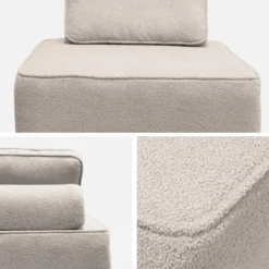 sweeek Modulo per divano modulare in tessuto bouclé, 1 posto