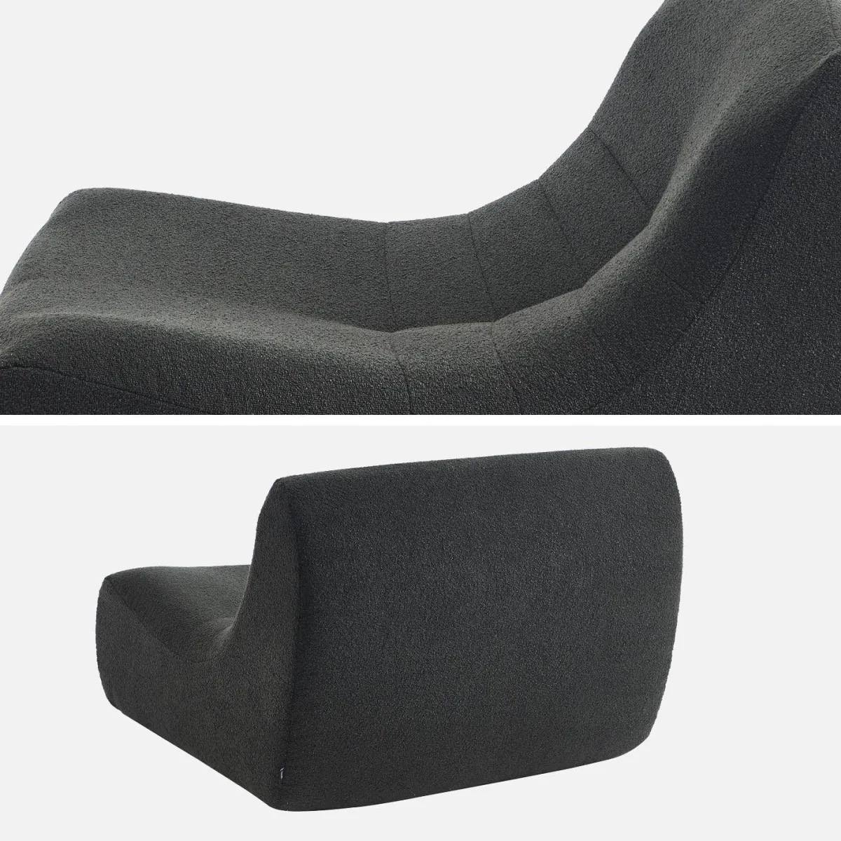 sweeek Modulo per divano modulare senza braccioli in bouclé