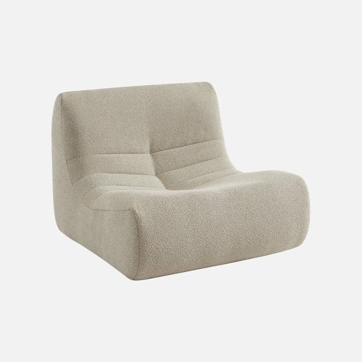 sweeek Modulo per divano modulare senza braccioli in bouclé