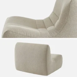 sweeek Modulo per divano modulare senza braccioli in bouclé