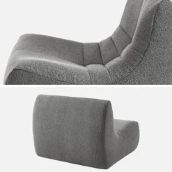 Modulo per divano modulare senza braccioli in bouclé