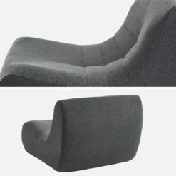 Modulo per divano modulare senza braccioli in bouclé