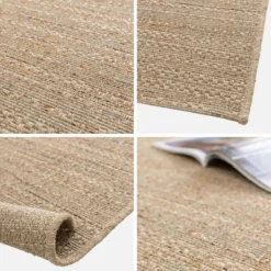 sweeek Moquette interna/esterna ad effetto juta chiaro con accenti colorati