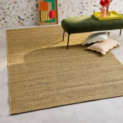 sweeek Moquette interna/esterna ad effetto juta chiaro con accenti colorati