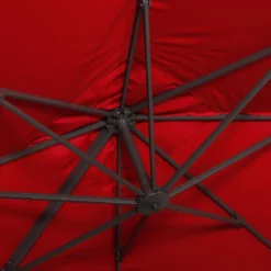 Ombrellone quadrato eccentrico, 3x3m + base 50x50cm