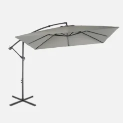 sweeek Ombrellone quadrato eccentrico, 3x3m