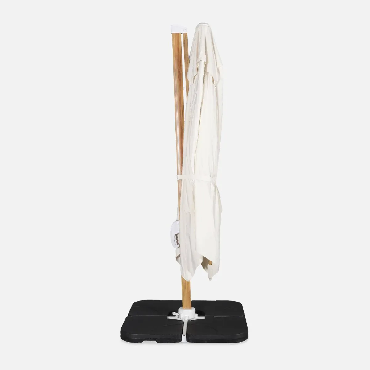 sweeek Ombrellone quadrato eccentrico, 3x3m