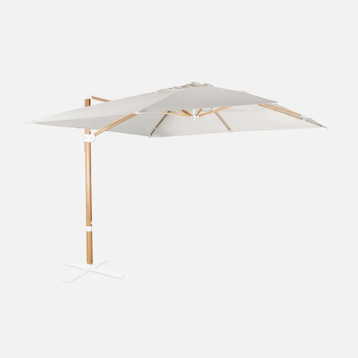 sweeek Ombrellone quadrato eccentrico, 3x3m