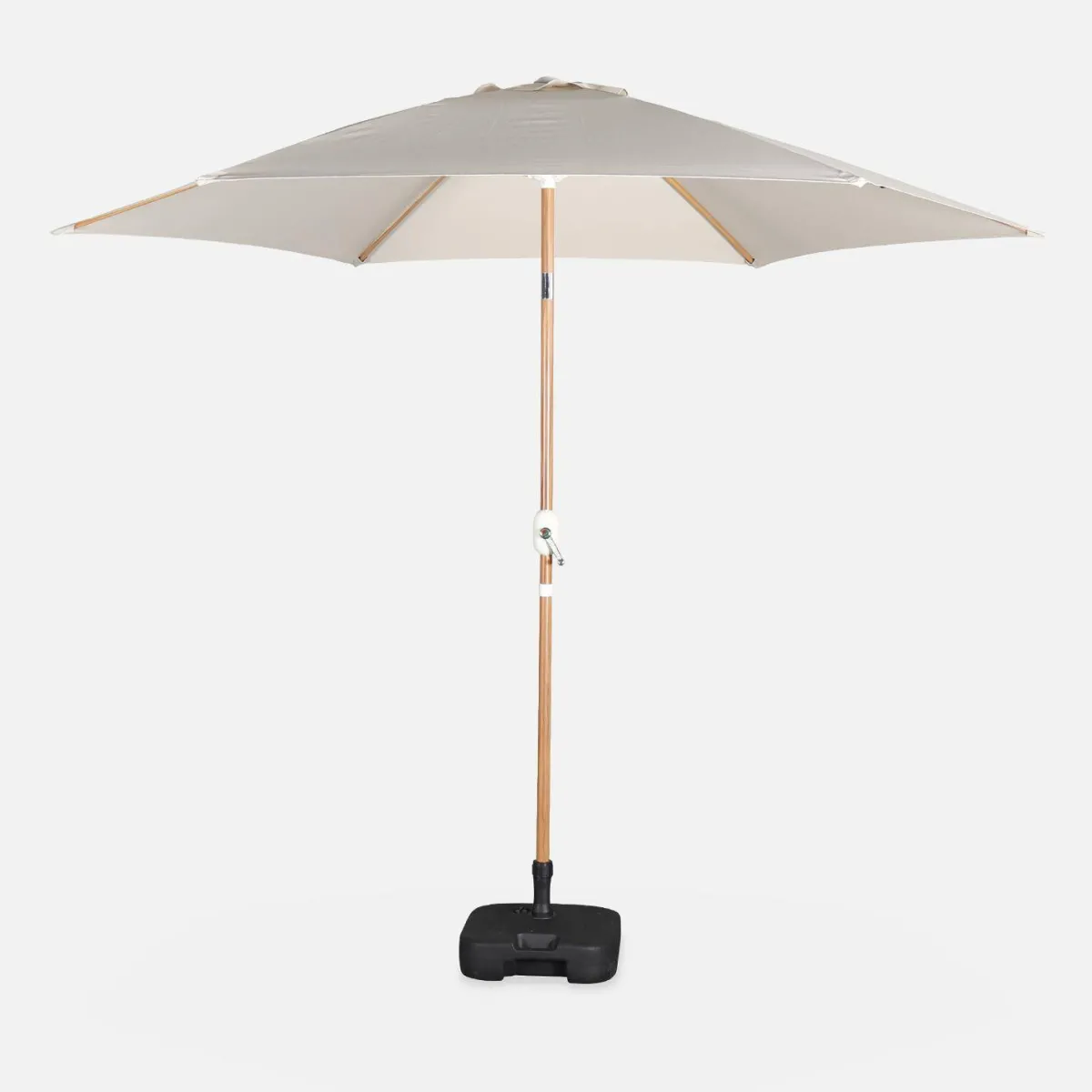 sweeek Ombrellone rettangolare asta effetto legno, 3x3m