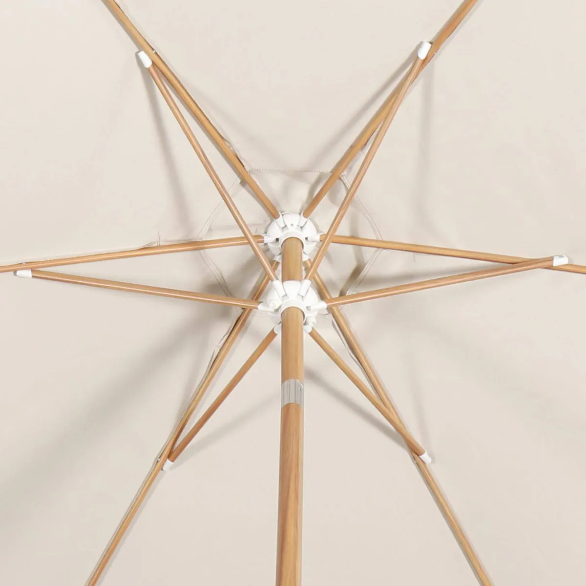 sweeek Ombrellone rettangolare asta effetto legno, 3x3m