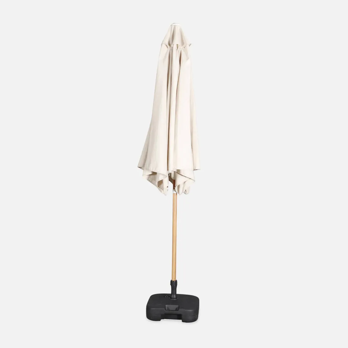 sweeek Ombrellone rettangolare asta effetto legno, 3x3m