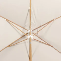 sweeek Ombrellone rettangolare asta effetto legno, 2x3m