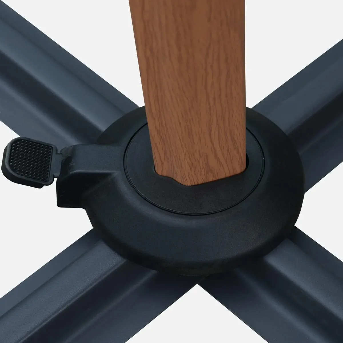 sweeek Ombrellone rettangolare asta effetto legno, 3x4m