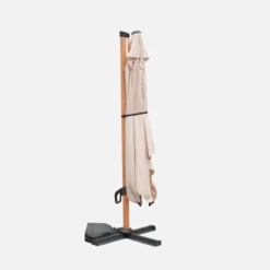 sweeek Ombrellone rettangolare asta effetto legno, 3x4m