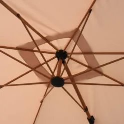 sweeek Ombrellone rettangolare asta effetto legno, 3x4m