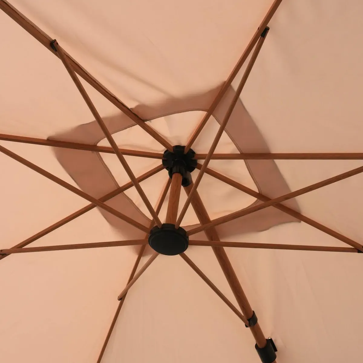 sweeek Ombrellone rettangolare asta effetto legno, 3x4m