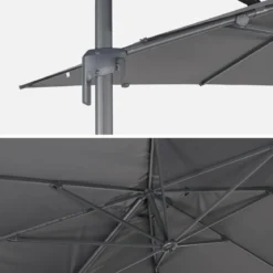 Ombrellone rettangolare decentrato, 3x4m