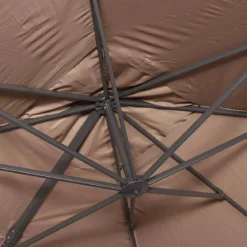 Ombrellone rettangolare eccentrico, 3x4m + piastre di zavorra 50x50cm
