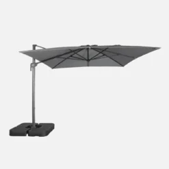 Ombrellone rettangolare eccentrico, 3x4m + base 50x50cm