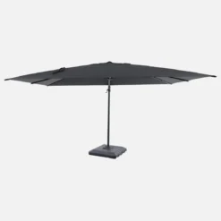 Ombrellone rettangolare eccentrico, 3x4m + copertura + base 98x98cm