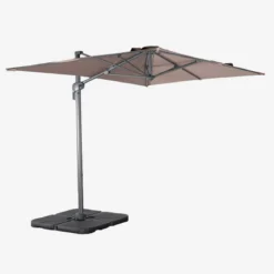 Ombrellone rettangolare eccentrico, 2x3m + base 50x50cm